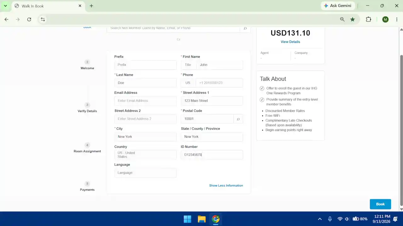Guest Ban transferring captured guest details into RedRoof HotelKey