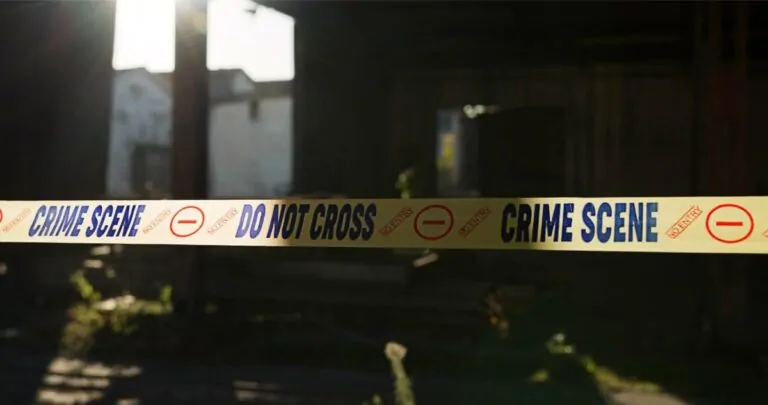 crime-scene-police-tape-and-caution-in-building